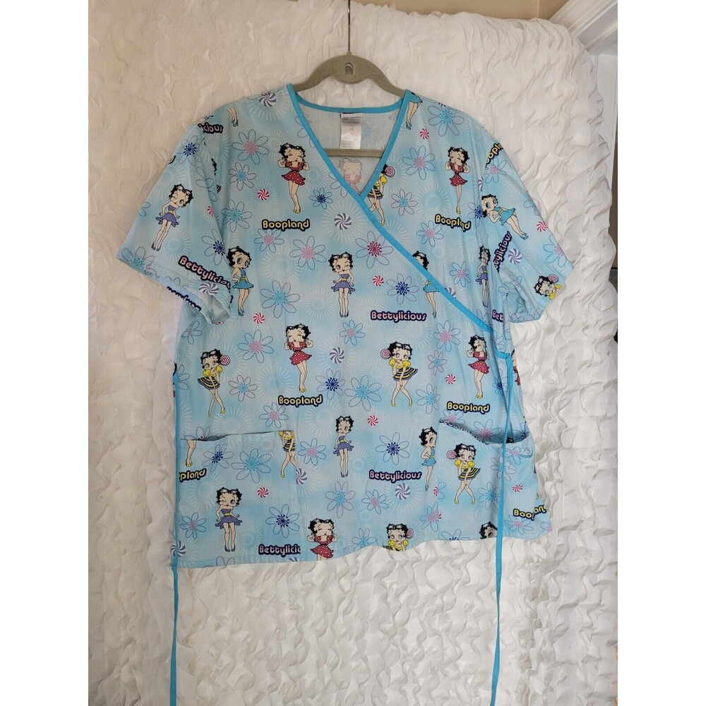💥 Betty Boop Scrub Top, XL Scrubs, Boopland Bettylicious D4